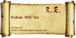 Kokas Réka névjegykártya